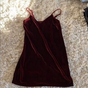 Red velvet dress